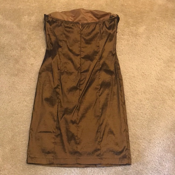 Minuet Brown Strapless Dress - Picture 2 of 3